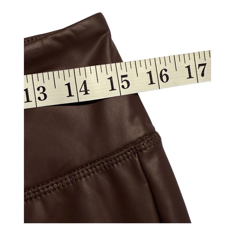 Ookie‎ & Lala Women's Brown Faux Leather High Waist Leggings Size Large NWOT - Picture 4 of 7